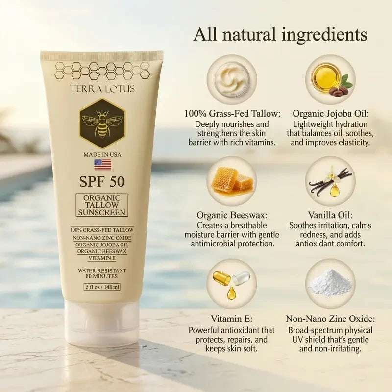 Organic Tallow Mineral Sunscreen